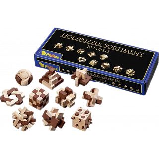 Wooden Puzzle Assortment - 10 Puzzles