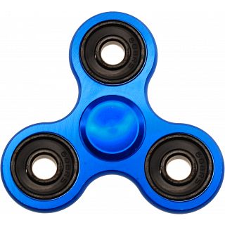 Metal Hand Tri Spinner Anti-Stress Fidget Toy - Blue