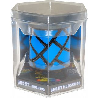 Ghost Hedgehog - Black Body with Blue Labels - in Hex Box