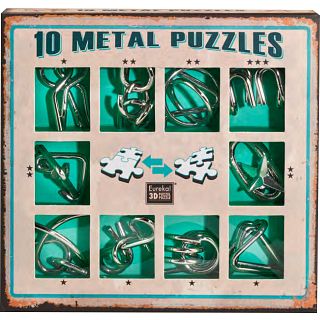 10 Metal Puzzle Set - Green