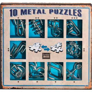 10 Metal Puzzle Set - Blue