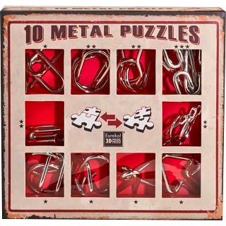 10 Metal Puzzle Set - Red