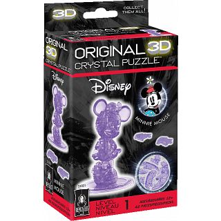 Minnie Mouse Hanayama Disney Original 3D Purple Crystal Puzzle Toy Level 1 