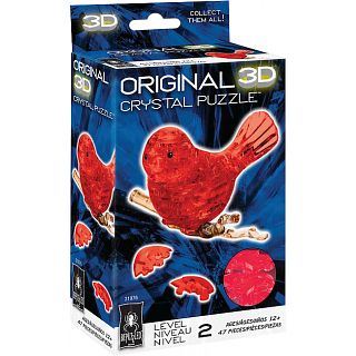3D Crystal Puzzle - Bird (Red)