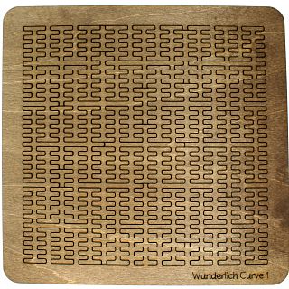 Wooden Fractal Tray Puzzle - Wunderlich Curve 1