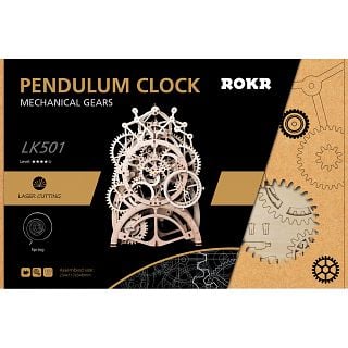 ROKR Wooden Mechanical Gears - Pendulum Clock