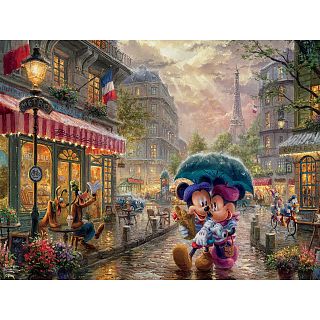 Thomas Kinkade: Disney - Mickey & Minnie in Paris - Large Piece