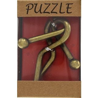 'F' - Antique Style Metal Puzzle