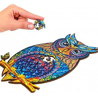 Mysterious Owl - Animal Shaped Wooden Jigsaw Puzzle