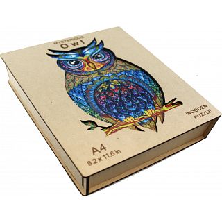 Mysterious Owl - Animal Shaped Wooden Jigsaw Puzzle
