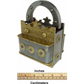 Crown Brass & Iron Puzzle Lock