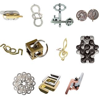 .Level 6 - a set of 11 Hanayama puzzles