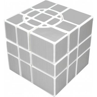 Crazy Mirror 3x3x3 Cube I (2 circles, locked) Silver Labels