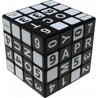 4x4x4 English Calendar Cube - Black Body
