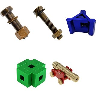 .Level 7 - a set of 5 Puzzle Master Metal Puzzles