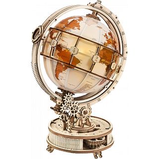 ROKR Wooden Mechanical Gears Model - Luminous Globe