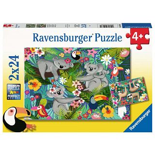 Koalas and Sloths - 2 x 24 Piece Puzzles