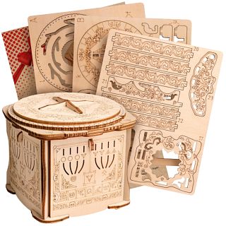 Secret Lock Box - DIY Wooden Puzzle Gift Box Model Kit