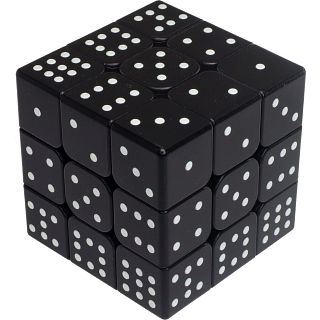 3x3x3 Blind Touching Dice Cube (Version 1) - Black Body