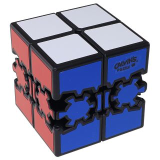 Bram & Oskar Gear 2x2 Cube PLUS - Black Body (6-Color Stickers)