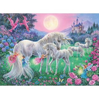 Unicorns in the Moonlight - Glow in the Dark Puzzle