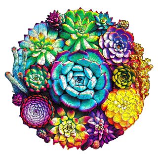 Succulent - 200 Piece Shaped Wooden Jigsaw Puzzle