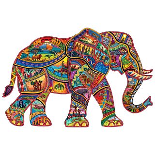 Wooden Jigsaw Puzzle: Fun Size - African Elephant