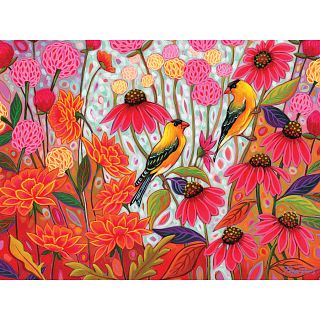 Springtime Goldfinches - Large Piece