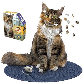 I AM Cat - Shaped Jigsaw Puzzle