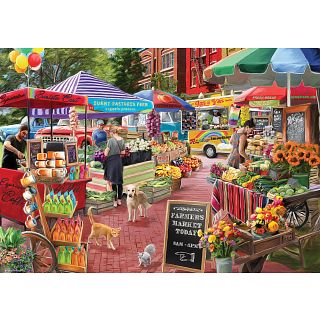 Connecting Pieces: A Day at the Farmer's Market - 104 Pieces