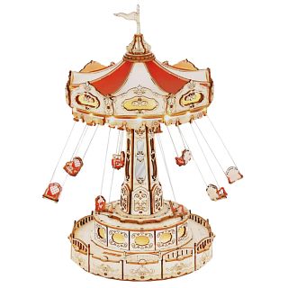 ROKR DIY Wooden Mechanical Music Box - Swing Ride