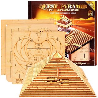Quest Pyramid DIY - Wooden Puzzle Box Model Kit