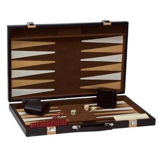 18 inch Backgammon Set - Brown and Tan