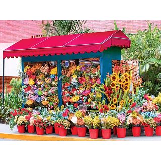 Side Street Colorful Flower Market - Kodak Premium Puzzles
