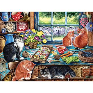 Garden Shed Cats - Tray Puzzle