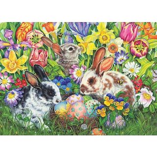 Easter Bunnies - Family Pieces Puzzle