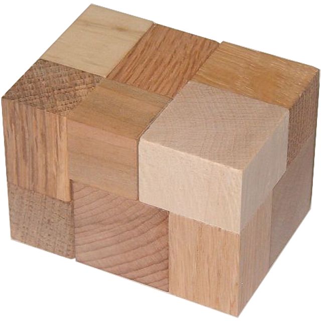 Block or Cube European Wood Puzzles Puzzle Master Inc