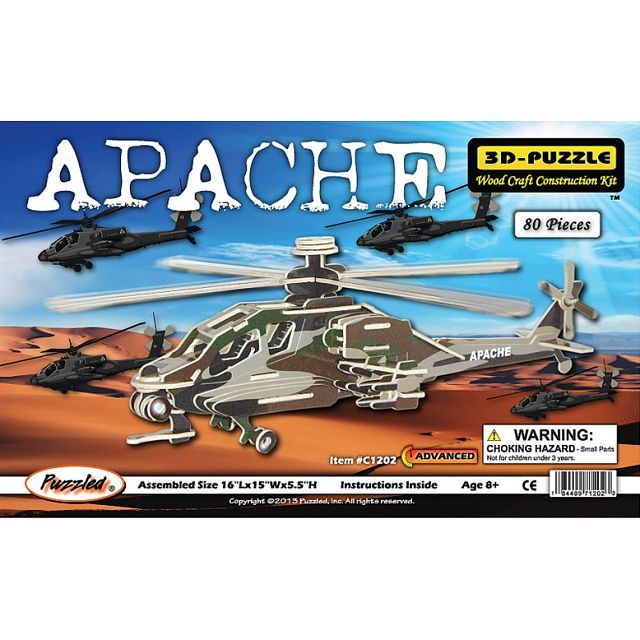 Apache - Illuminated 3D Wooden Puzzle