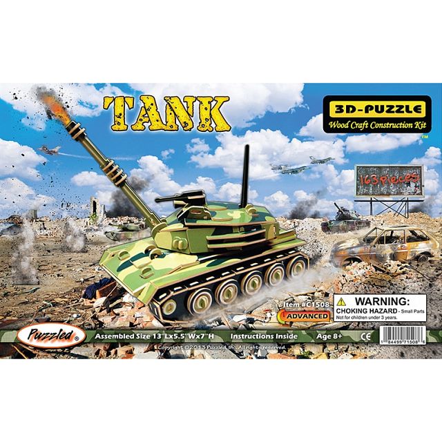 Tank - Illuminated 3D Wooden Puzzle