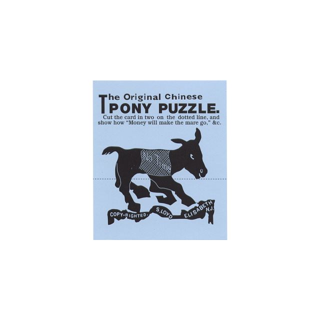 The Original Chinese Pony Puzzle - Trade Card