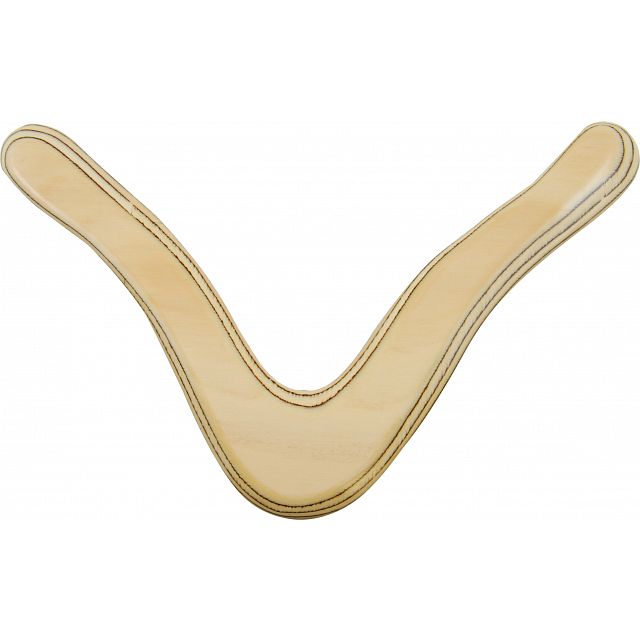 Aussie Fever - natural wood boomerang - Right Handed