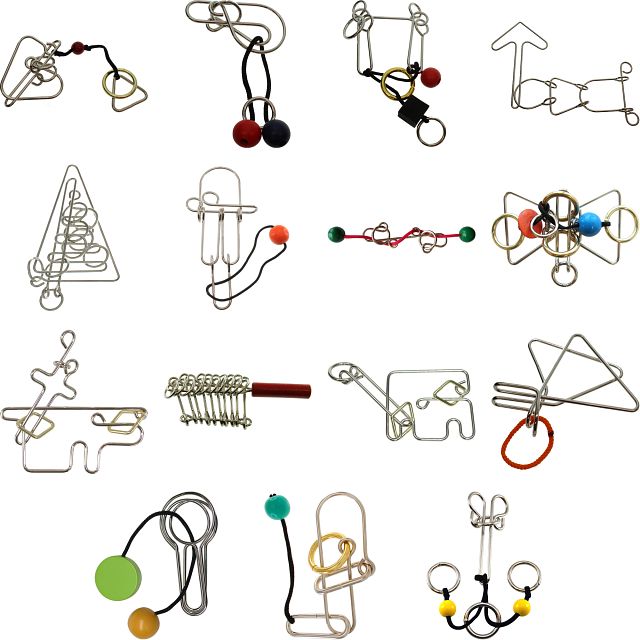 .Level 10 - a set of 15 wire puzzles