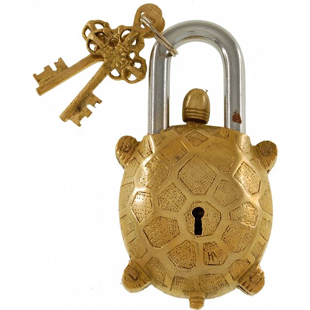 Brass Tortoise Trick Puzzle Padlock Puzzle Locks Puzzle Master Inc