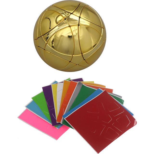 Traiphum Megaminx Ball - DIY (12-Color) Metallized Gold