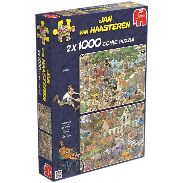 Jan van Haasteren Comic Puzzles- 2 x 1000 Piece Safari/The Storm