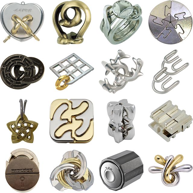 Level 9 - a set of 16 Hanayama Puzzles | Hanayama Metal Puzzles