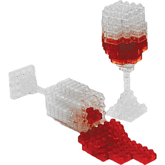 3D Pixel Puzzle - Wine