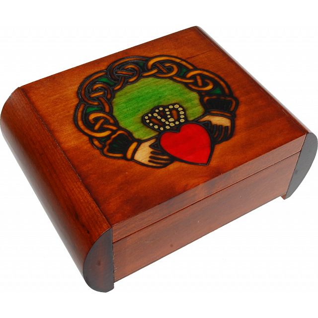 Claddagh Secret Box - Brown