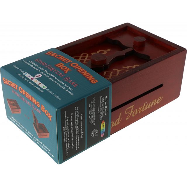 Secret Opening Box - Good Fortune Bank | Wooden Puzzle Boxes