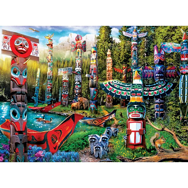 Totem Dreams - Large Piece Jigsaw Puzzle